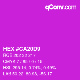 Color code: HEX #CA20D9 | qconv.com