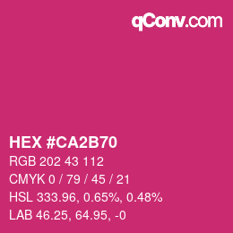 颜色代码: HEX #CA2B70 | qconv.com