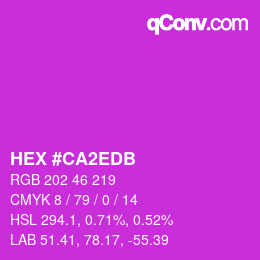 Farbcode: HEX #CA2EDB | qconv.com