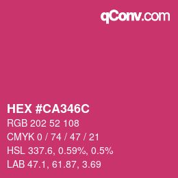Color code: HEX #CA346C | qconv.com