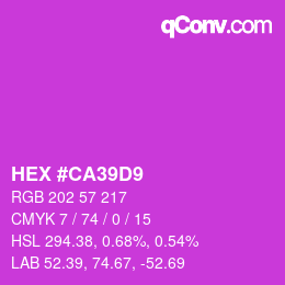 Color code: HEX #CA39D9 | qconv.com