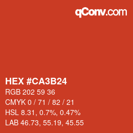 Color code: HEX #CA3B24 | qconv.com