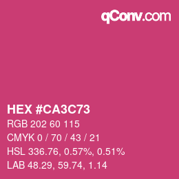 Color code: HEX #CA3C73 | qconv.com