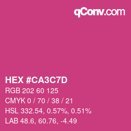 カラーコード: HEX #CA3C7D | qconv.com