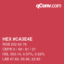Color code: HEX #CA3E4E | qconv.com