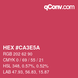 Color code: HEX #CA3E5A | qconv.com