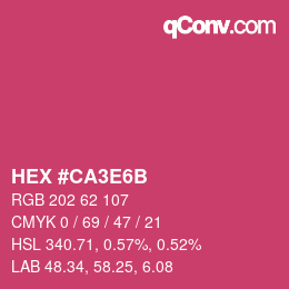 Color code: HEX #CA3E6B | qconv.com