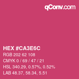 Color code: HEX #CA3E6C | qconv.com