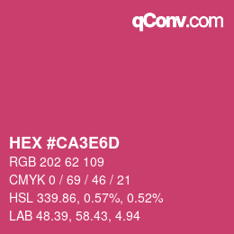 カラーコード: HEX #CA3E6D | qconv.com