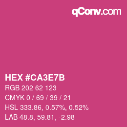 カラーコード: HEX #CA3E7B | qconv.com
