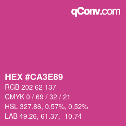 Farbcode: HEX #CA3E89 | qconv.com