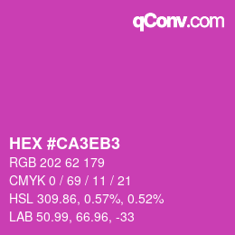 カラーコード: HEX #CA3EB3 | qconv.com