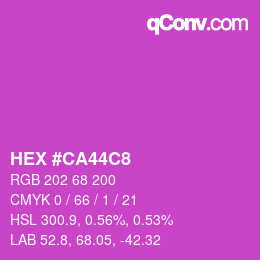 カラーコード: HEX #CA44C8 | qconv.com