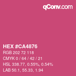 Color code: HEX #CA4876 | qconv.com