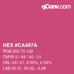 Color code: HEX #CA497A | qconv.com