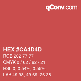 Color code: HEX #CA4D4D | qconv.com