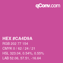 Color code: HEX #CA4D9A | qconv.com