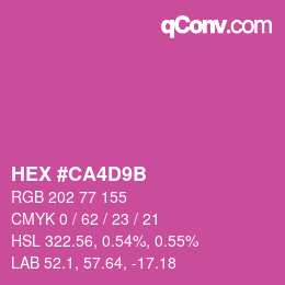 Color code: HEX #CA4D9B | qconv.com