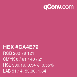 Color code: HEX #CA4E79 | qconv.com