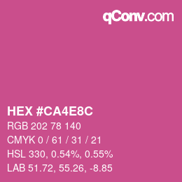 Color code: HEX #CA4E8C | qconv.com