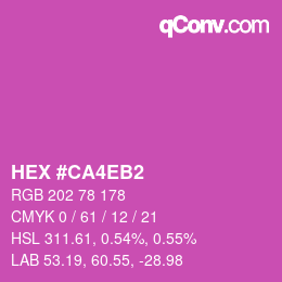 カラーコード: HEX #CA4EB2 | qconv.com