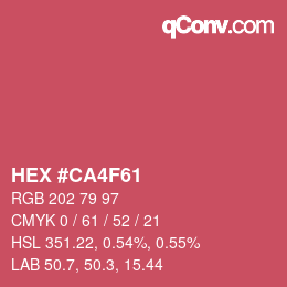 Color code: HEX #CA4F61 | qconv.com