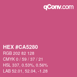 カラーコード: HEX #CA5280 | qconv.com