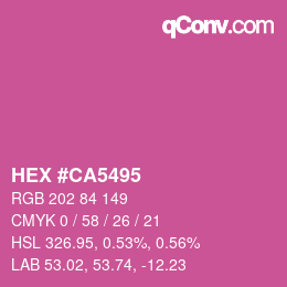 カラーコード: HEX #CA5495 | qconv.com