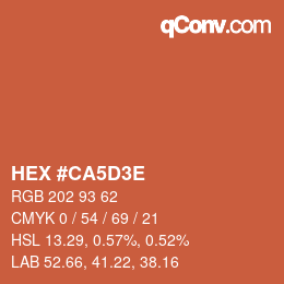 Color code: HEX #CA5D3E | qconv.com