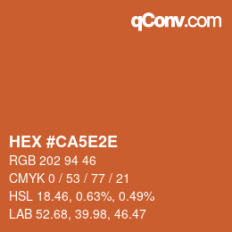 Color code: HEX #CA5E2E | qconv.com
