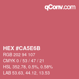 Código de color: HEX #CA5E6B | qconv.com
