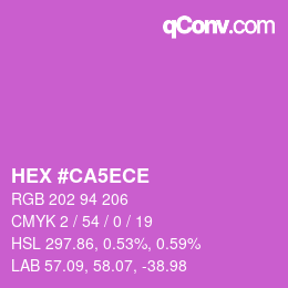 Color code: HEX #CA5ECE | qconv.com