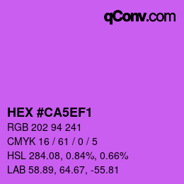 Farbcode: HEX #CA5EF1 | qconv.com