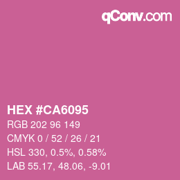 颜色代码: HEX #CA6095 | qconv.com