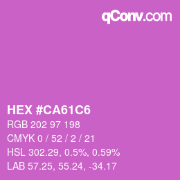 颜色代码: HEX #CA61C6 | qconv.com