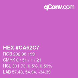 Color code: HEX #CA62C7 | qconv.com