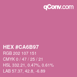 Código de color: HEX #CA6B97 | qconv.com