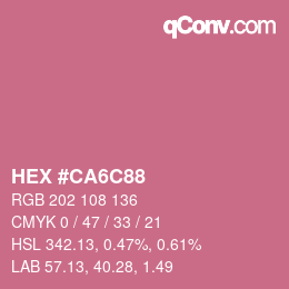 Color code: HEX #CA6C88 | qconv.com