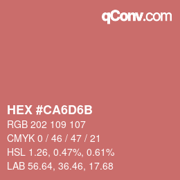 Color code: HEX #CA6D6B | qconv.com