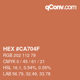 Color code: HEX #CA704F | qconv.com