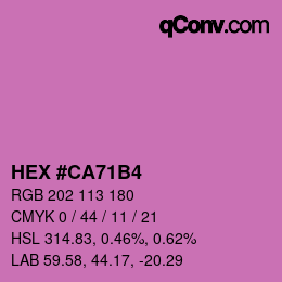 カラーコード: HEX #CA71B4 | qconv.com