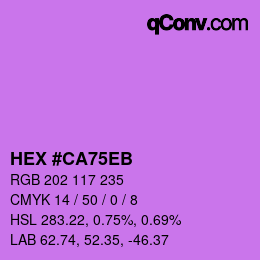 Color code: HEX #CA75EB | qconv.com