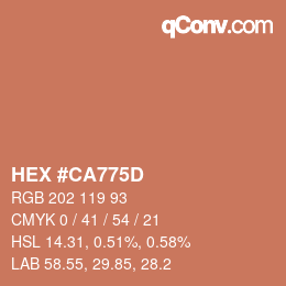 Farbcode: HEX #CA775D | qconv.com