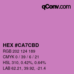 Color code: HEX #CA7CBD | qconv.com