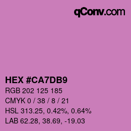 Color code: HEX #CA7DB9 | qconv.com