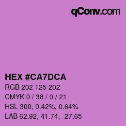 Color code: HEX #CA7DCA | qconv.com