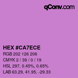 Color code: HEX #CA7ECE | qconv.com