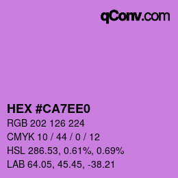 Color code: HEX #CA7EE0 | qconv.com