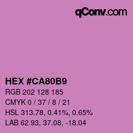Color code: HEX #CA80B9 | qconv.com