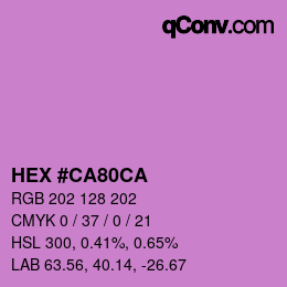 Color code: HEX #CA80CA | qconv.com